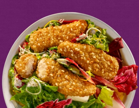 Crunchy Tenders dans une salade César​